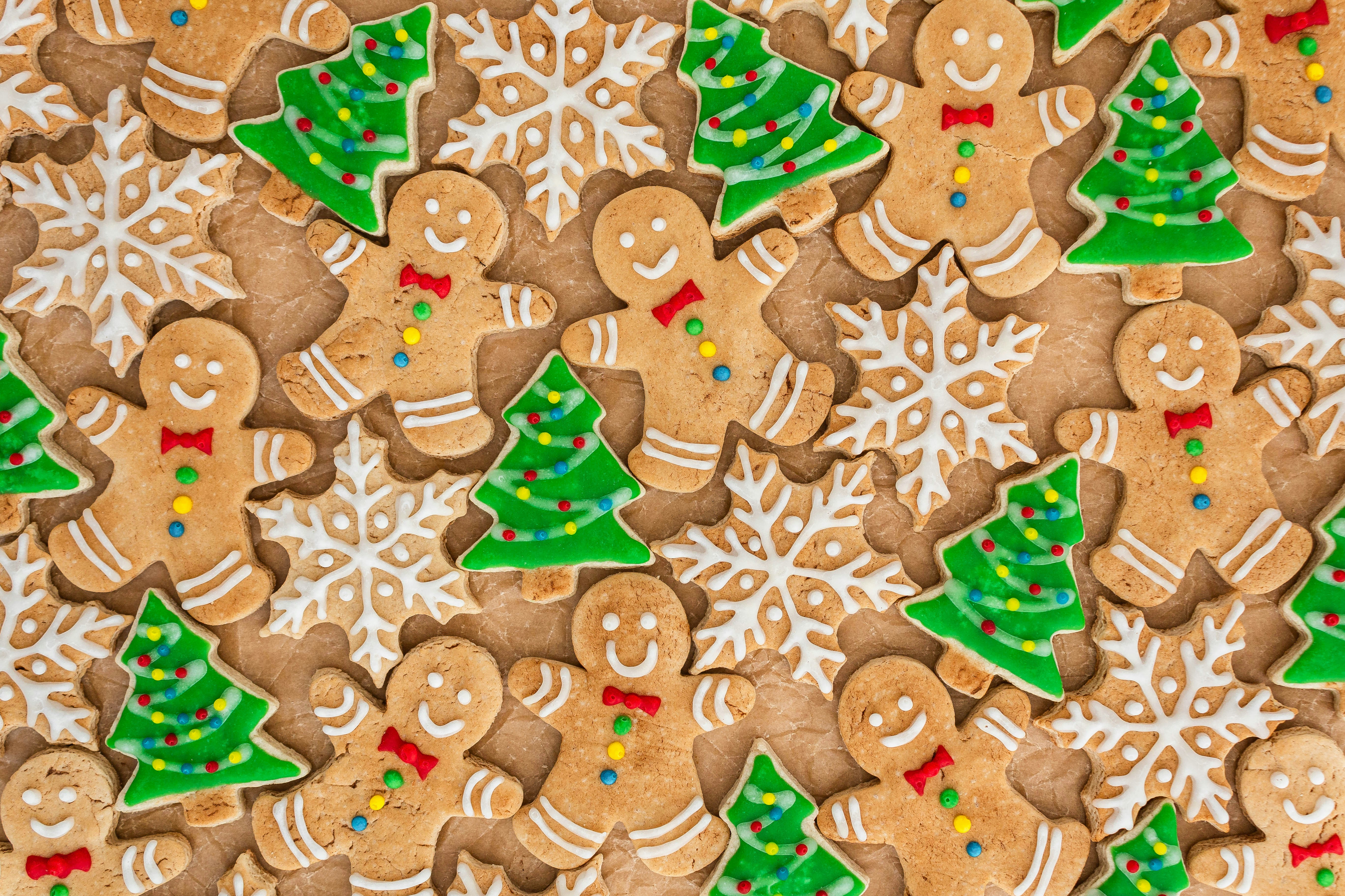 Photo of christmas cookies, cheerful