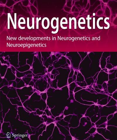 Neurogenetics front cover