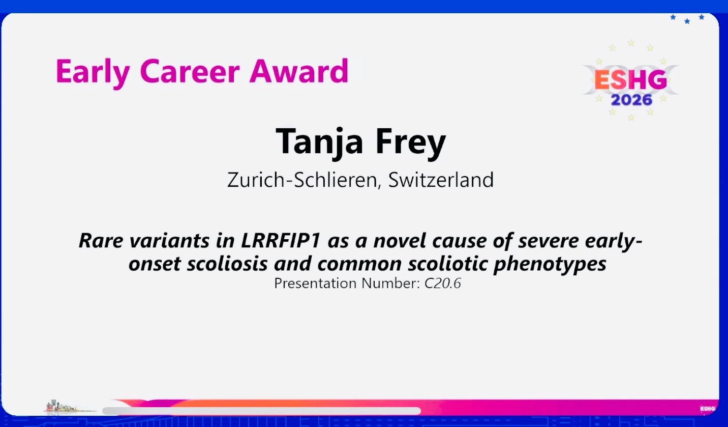 Early Career Award Presentation slide