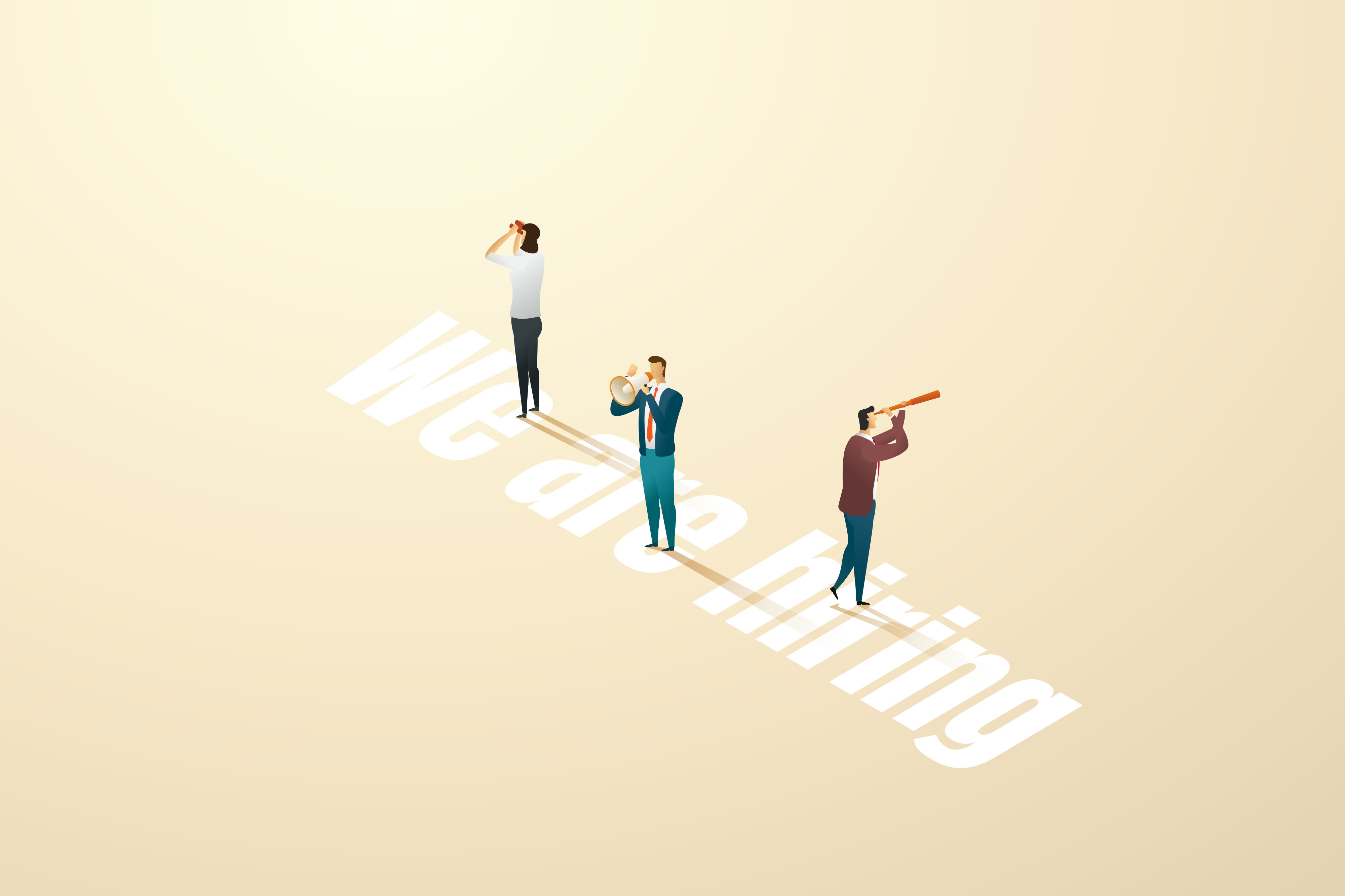 We are hiring illustration with 3 people
